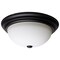 Nuvo 3-Light 15-Inch Flush Mount, Matte Black Finish Opal Glass 60/129 - alternate 1